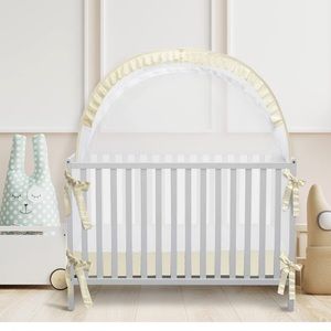 Beige Baby Toddler Crib Tent Nursery New